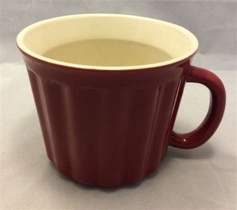 Good Cook Soup Coffee Mug Cup Red 16 Oz Oven Safe Stoneware Pattern | Mugs, Coffee mugs, Fun cooking