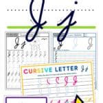 Cursive J - Superstar Worksheets