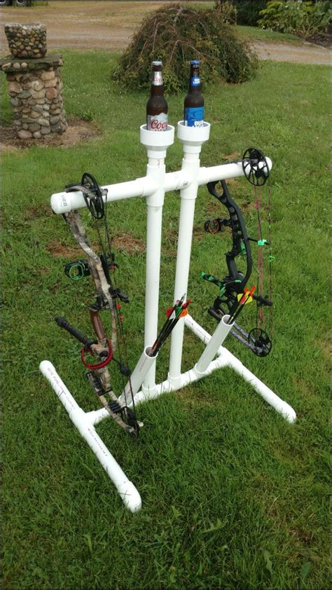 Homemade PVC Compound Bow Stand | Archery target, Diy archery target, Archery target stand