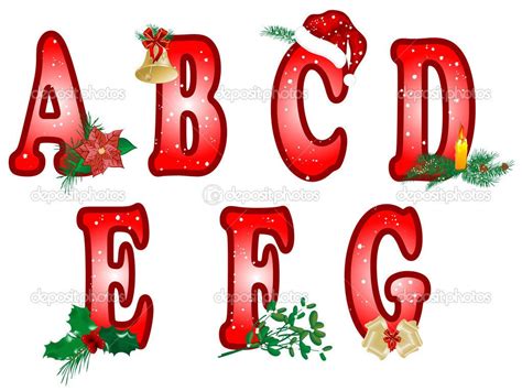 Christmas Alphabet Letters Clipart - Free Clipart | Christmas alphabet, Alphabet letters clipart ...