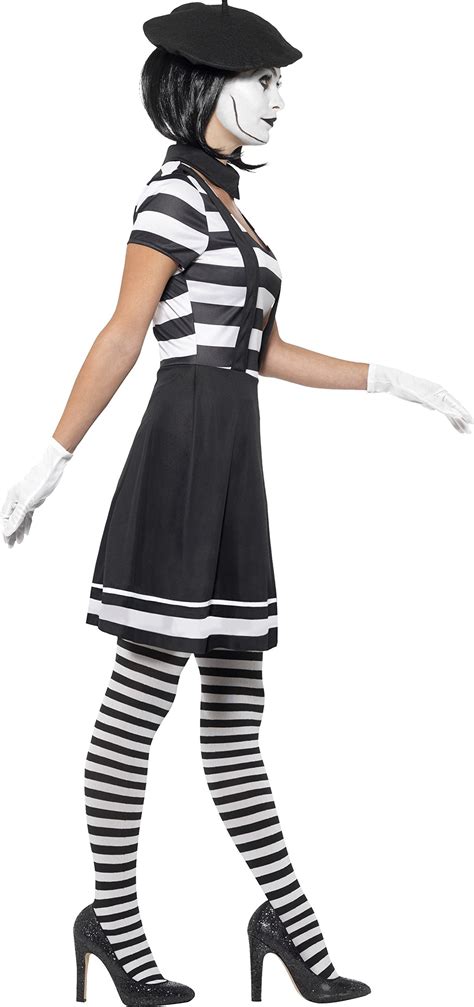 Smiffys Women's Lady Mime Artist Costume - Funtober