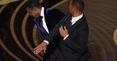 Will Smith smacks Chris Rock on Oscar stage after Rock makes joke about ...