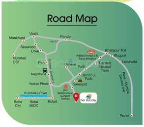 Roha Mega City and Malpani Infra Pali Hill City Map - Khopoli Pali Road, Raigad Location Map