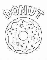 Donut Coloring Sheets For Kids Pages sketch template