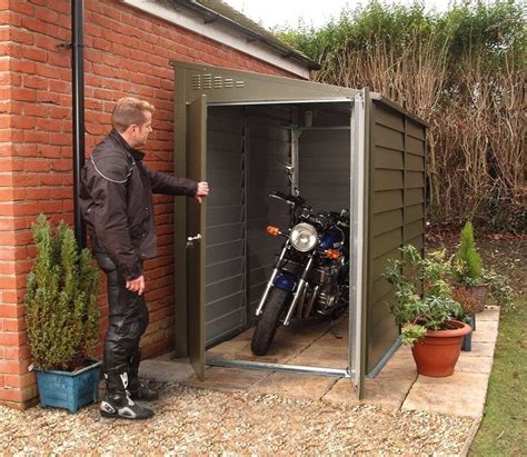 Trimetals 4 x 9 ft Motorcycle Garage | 小屋を建てる, 小屋の計画, 自転車小屋