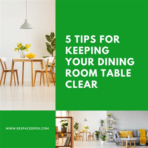 5 tips for keeping your dining room table clear