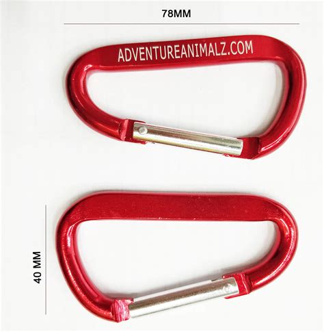 Custom Aluminum D-shaped Carabiner Keychain In Assorted Colors 78mm - Buy Custom Carabiner ...