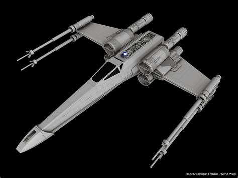 3DS Modeling - Star Wars models: X Wing Fighter Model 3DS Max