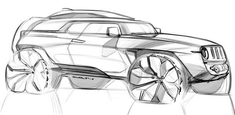 Car design sketches #6 on Behance