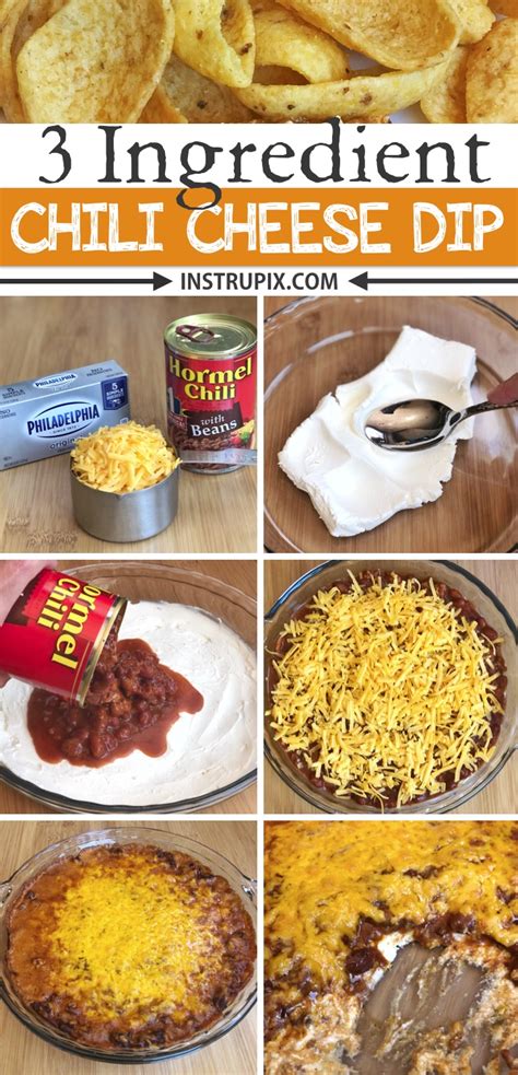 Easy 3 Ingredient Chili Cheese Dip - Instrupix