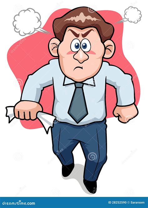 Angry business man stock vector. Illustration of businessman - 28252590