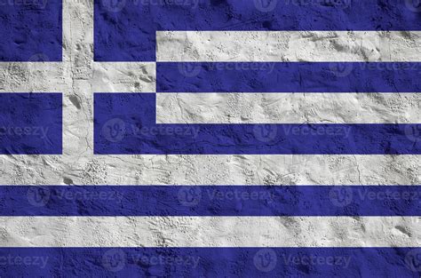 bandera de grecia representada en colores de pintura brillante en la ...