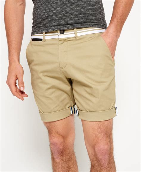 Men's - Maritime Slim Chino Shorts in Beige | Superdry UK