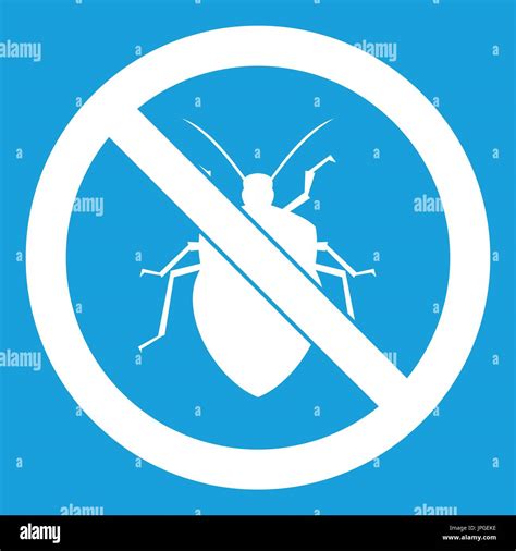 No bug sign icon white Stock Vector Image & Art - Alamy