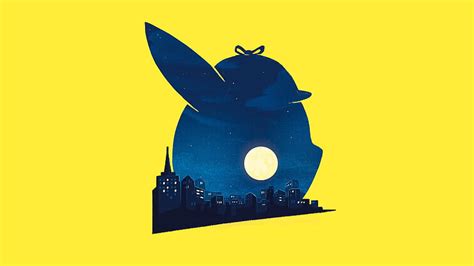 Pokémon Detective Pikachu Movie Minimalist Poster, HD wallpaper | Peakpx