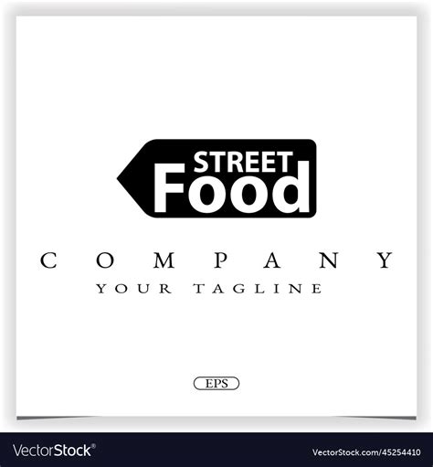 Street food logo premium elegant template eps 10 Vector Image