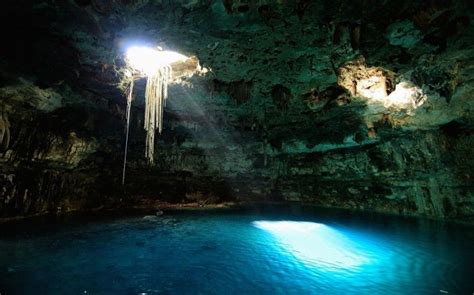 nature, Landscape, Cenotes, Mexico, Sun Rays, Lake, Water, Erosion ...