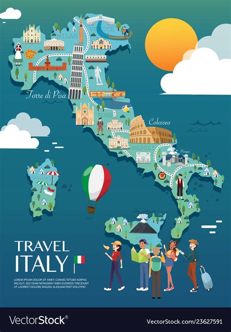 Italy Tourist Map Attractions - Jobie Lynelle