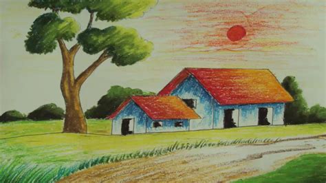 Pastel Painting | How to Draw a simple Landscape | Episode-5 - YouTube