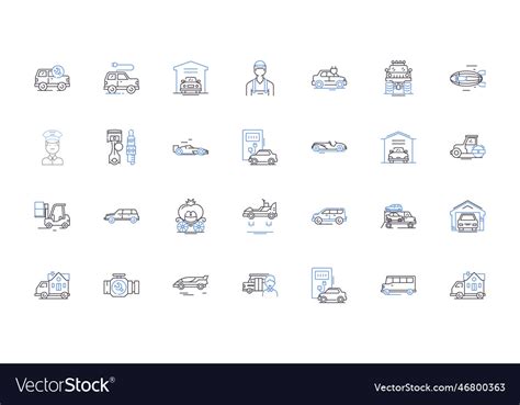 Hauling line icons collection transporting Vector Image