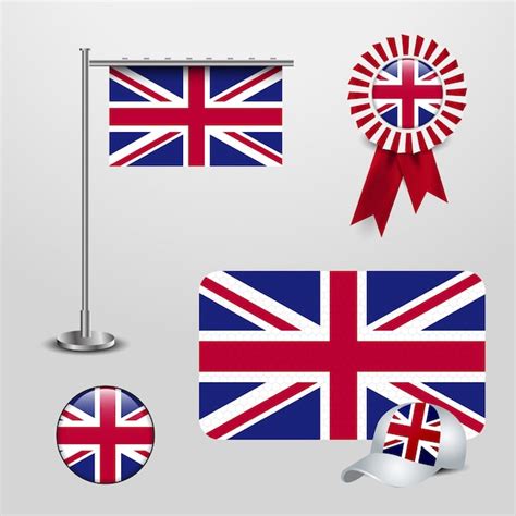 Premium Vector | British flag design vector set