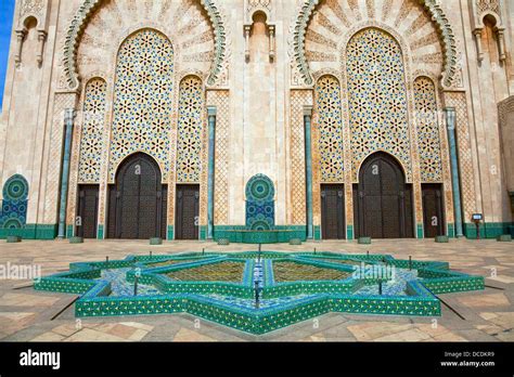 Architectural details of the Hassan II mosque in Casablanca, Morocco Stock Photo: 59307901 - Alamy