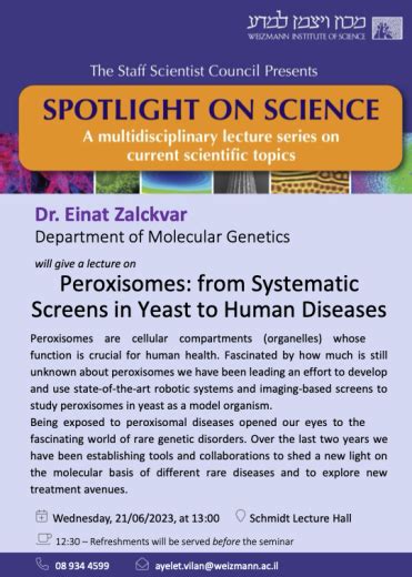 Peroxisomes: from Systematic Screens in Yeast to Human Diseases | Staff Scientists