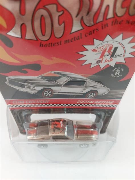 Hot Wheels Red Line Club Exclusive Mustangs (3) Red, Blue and Black Stripes | eBay