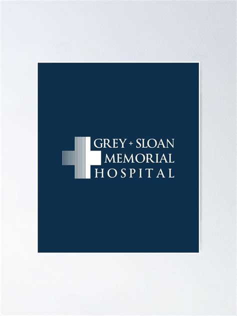 "Grey + Sloan Memorial Hospital Logo | White Print" Poster for Sale by stuartjsharples | Redbubble