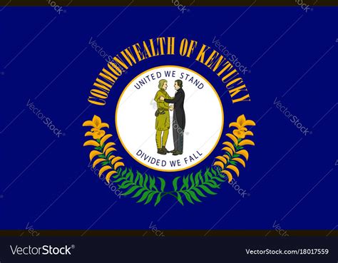 Flag kentucky usa Royalty Free Vector Image - VectorStock