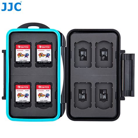 JJC Storage 8 Nintendo Switch Game Card + 8 Micro SD Card Case Water Resistant Memory Card Case ...