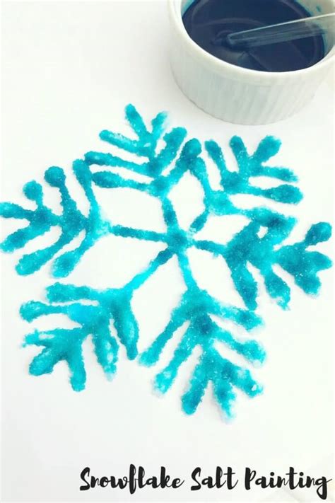 Salt Snowflakes For Winter Art - Little Bins for Little Hands