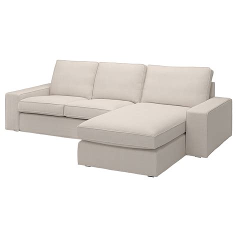 KIVIK sofa with chaise, Tresund light beige - IKEA