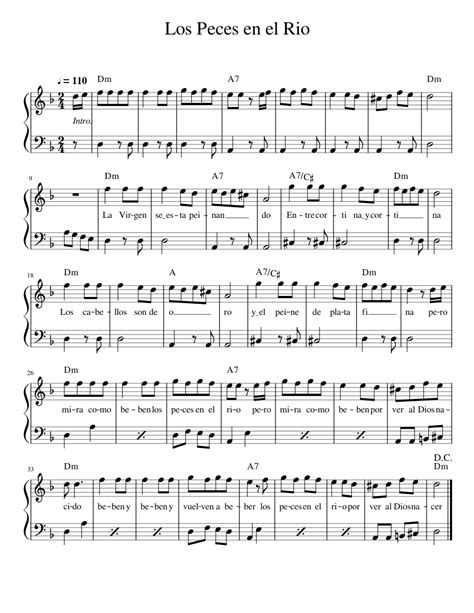 Los Peces en el Rio Sheet music for Piano (Piano Duo) | Musescore.com