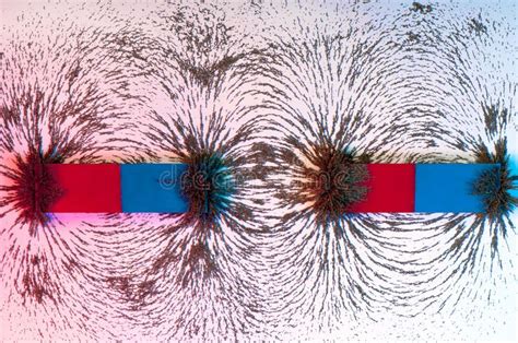 Iron filings on the magnetic field on a magnet. Magnetic force field around two , #sponsored, # ...