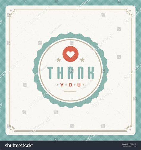 Thank You Message Text Vintage Greeting Stock Vector (Royalty Free) 355653512 | Shutterstock