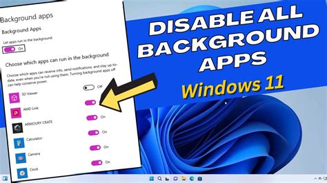 Disable All Background Apps on Windows 11 (From GPEDIT) - YouTube