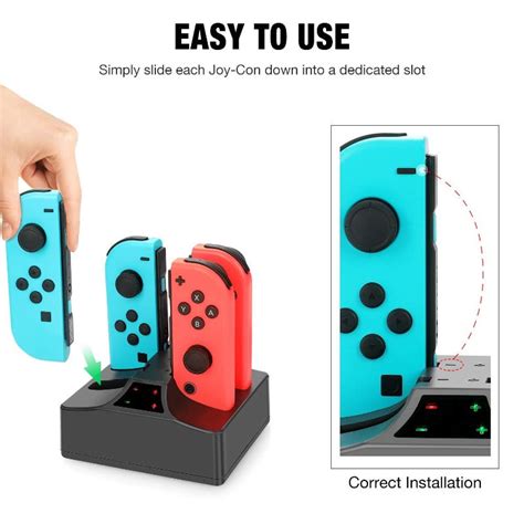 Nintendo Switch Joy-Con Charger,YCCTEAM Charging Station,Charging dock for Nintendo Switch | YCCTEAM