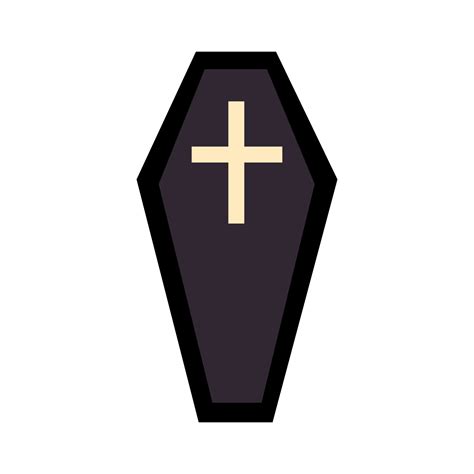 Vector illustration of cartoon coffin on white background. 10689975 ...