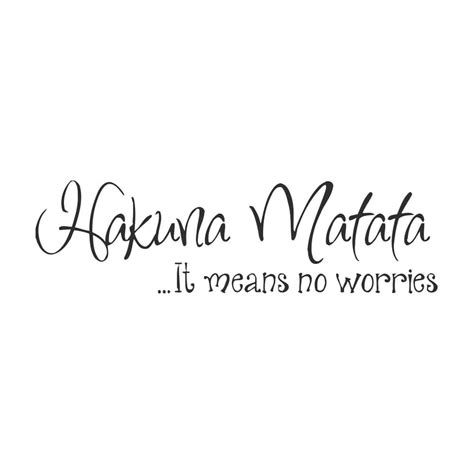 No Worries - Hakuna Matata Vinyl Wall Decal - Bed Bath & Beyond - 9011454 | Hakuna matata ...