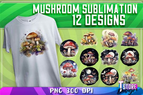 Mushroom Sublimation | T-Shirt Design Graphic by The T Store Design ...