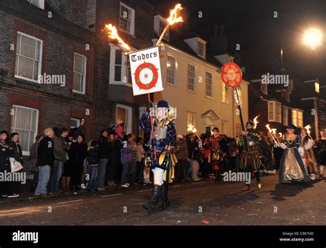 Lewes Bonfire Night Parade and Celebrations Stock Photo - Alamy