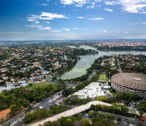 Premium Photo | Belo horizonte, minas gerais, brazil. aerial view of pampulha lake