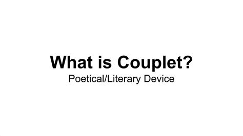 What is a Couplet in Poem || What is a Couplet in Poetry || Couplet in ...