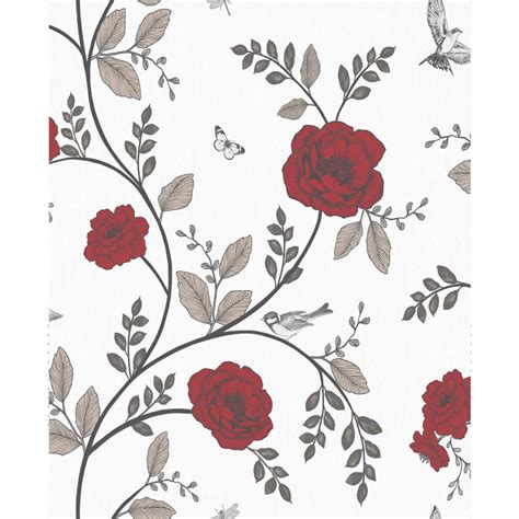 Red Floral Wallpaper | Eazy Wallpapers