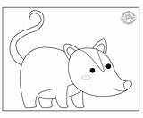 Super Cute Opossum Coloring Page For Kids  Activities Blog sketch template