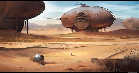 Desert Planet by Jonathan Dufresne. | Desert landscape art, Landscape art, Sci fi concept art