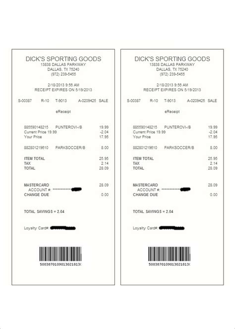 Transaction Receipt Template – printable receipt template