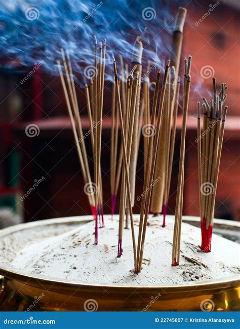 Burning incense sticks stock image. Image of orient, copper - 22745807