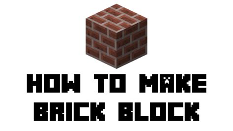 Minecraft Survival: How to Make Brick Block - YouTube